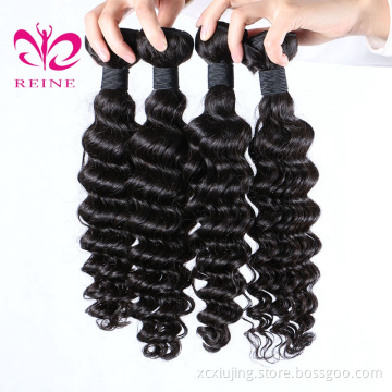 Wholesale deep  Wave 3/4 Bundles  Virgin Malaysian Deep Wave Hair, Unprocessed Wave Wet And Wavy Human Hair Weave